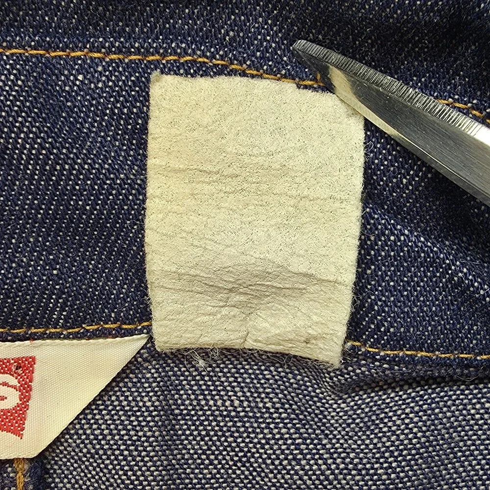 Vintage Levi's Denim Jean Chore Jacket Men's Medium Button Up Orange Tab Pockets - Picture 9 of 16